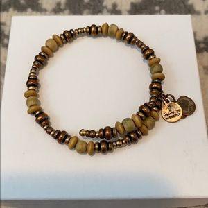 Alex and Ani Beaded Wrap Bracelet